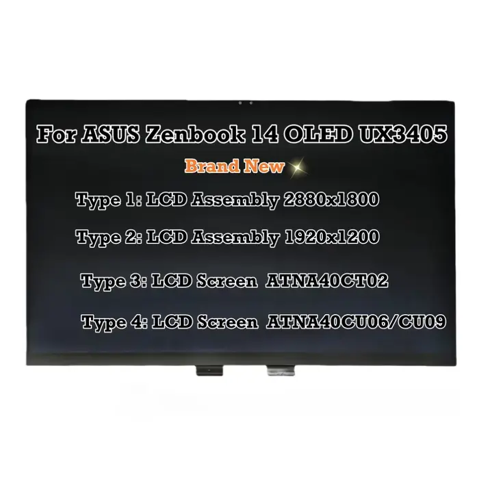 14 "remplacement pour ordinateur portable pour ASUS Zenbook 14 OLED UX3405 UX3405CA