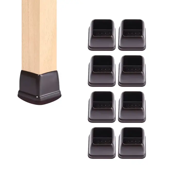 Couvre-pieds de chaise en caoutchouc, protection des pieds, tabouret, Table, meubles, couvre-pieds, coussinets inférieurs en feutre antidérapants, protecteurs de sol ronds et carrés