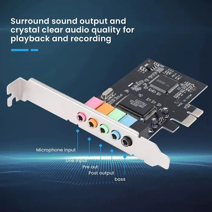 Carte son Pcie 5.1 PCI Express effet sonore