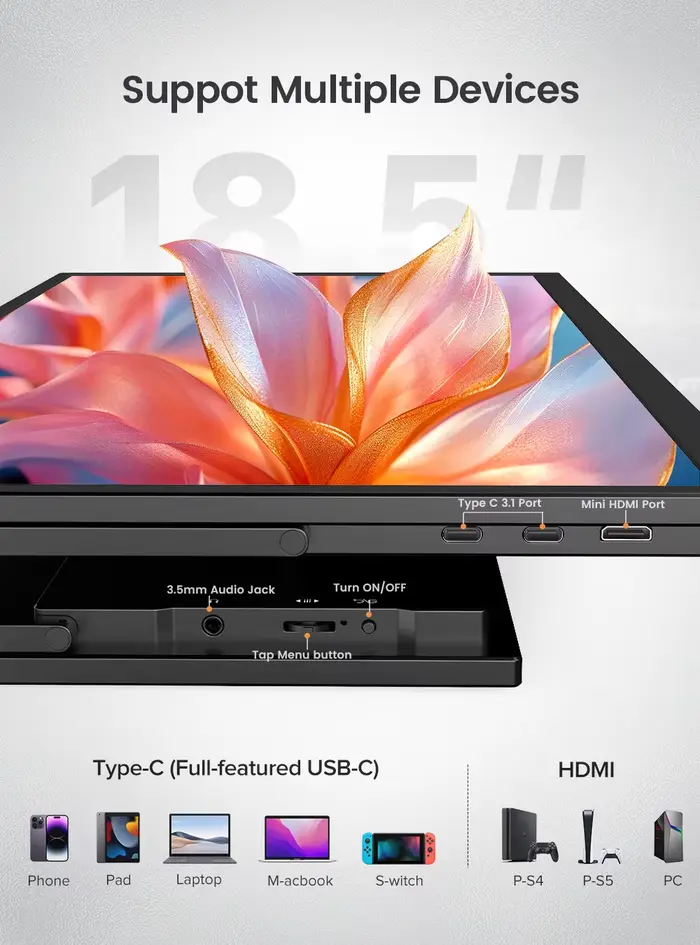 UPERFECT 120hz Moniteur portable 18