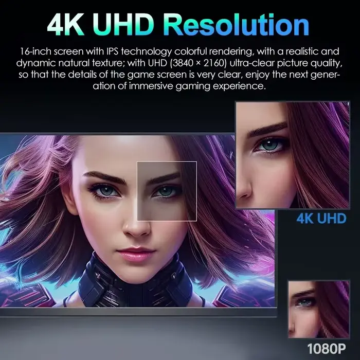 Moniteur Portable 17.3 pouces 4K 120Hz 3840x2160P 100% DCI-P3 500Nit HDR FreeSync 1MS IPS