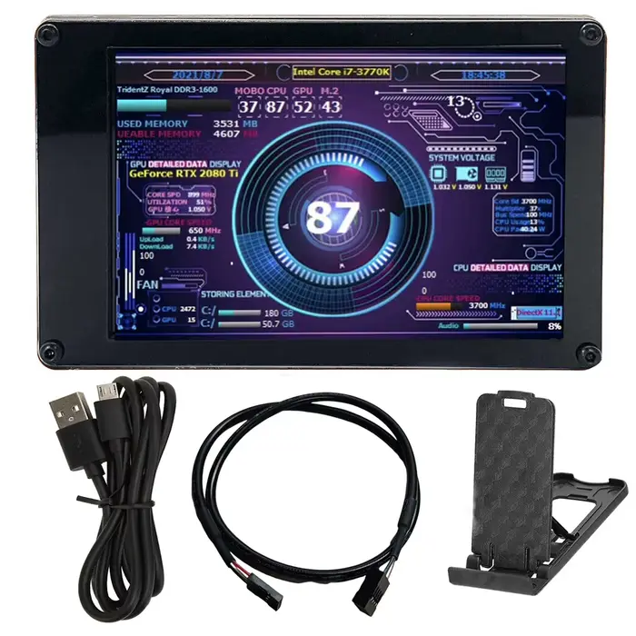 Double surveillance de la température USB 3.5 pouces IPS bricolage écran secondaire CPU GPU RAM HDD 