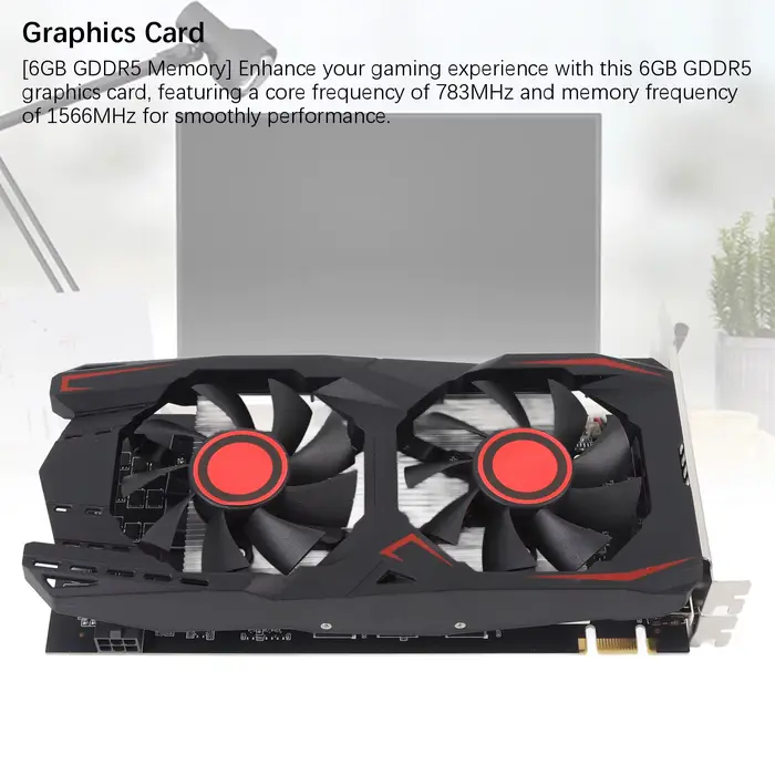 Carte graphique 6 Go GDDR5 192 bits double ventilateur emplacement PCIe 2.0 x16 prend en charge les Interfaces
