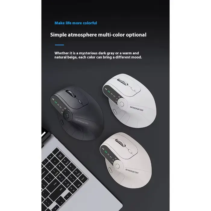 Monster M2 PRO MAX souris de jeu Rechargeable double Mode DPI léger ergonomique personnalisé Vertical sans fil