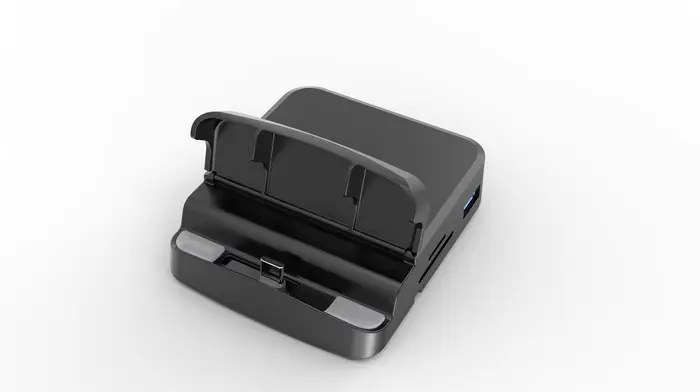 Station d'accueil USB-C 8-en-1 avec support pour téléphone, HDMI, USB 3.0/2.0, lecteur de cartes TF/