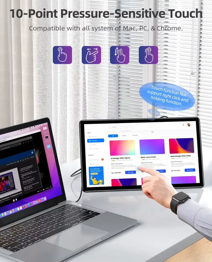 Moniteur portable UPERFECT Écran tactile autonome 15