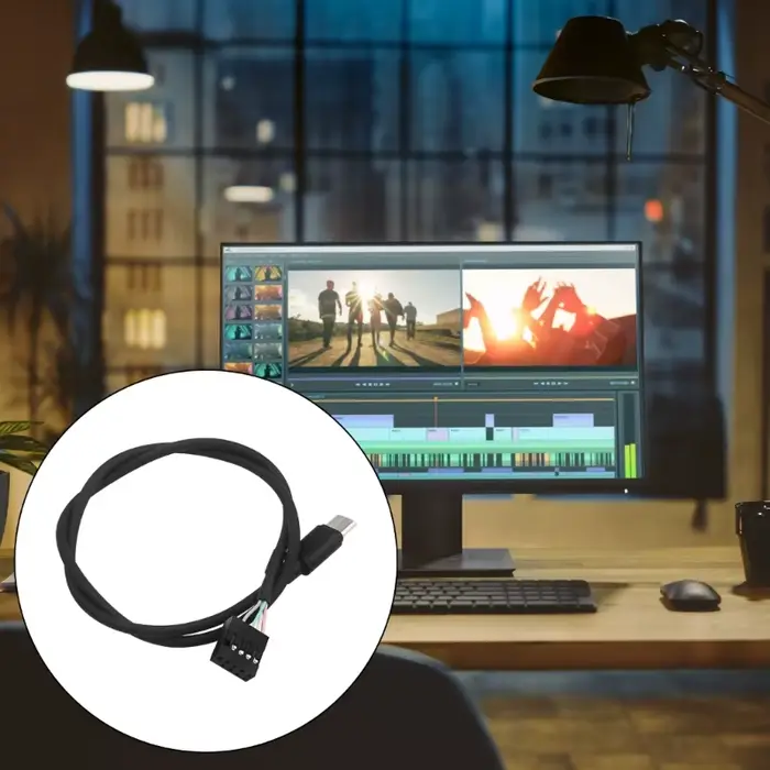 Câble convertisseurs cartes mères PC 9 broches vers USB C pour livraison d écran secondaire