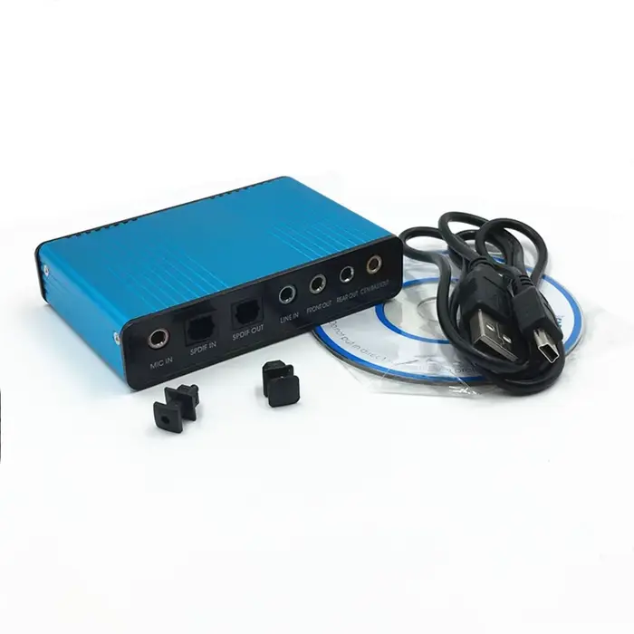 Carte son USB externe 5.1 à 6 canaux pour PC portable adaptateur Surround de bureau