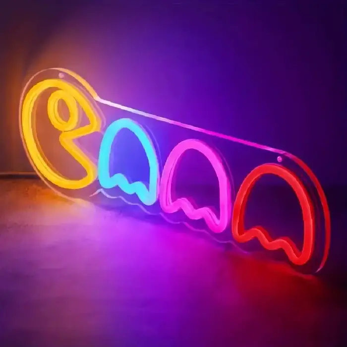 Enseigne au néon de jeu pour décor de salle de jeux, grotte d'homme, chambre d'enfants – Décoration