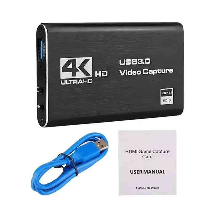 Carte de capture vidéo USB 3.0 4K, enregistreur HDTV compatible HDMI pour l'enregistrement de jeux,
