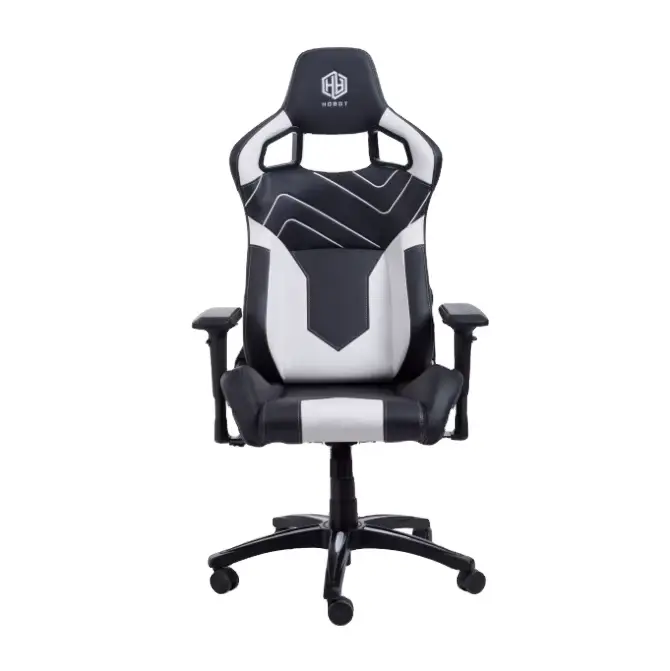 Chaise de bureau gaming ergonomique en cuir style course pour PC Gamer