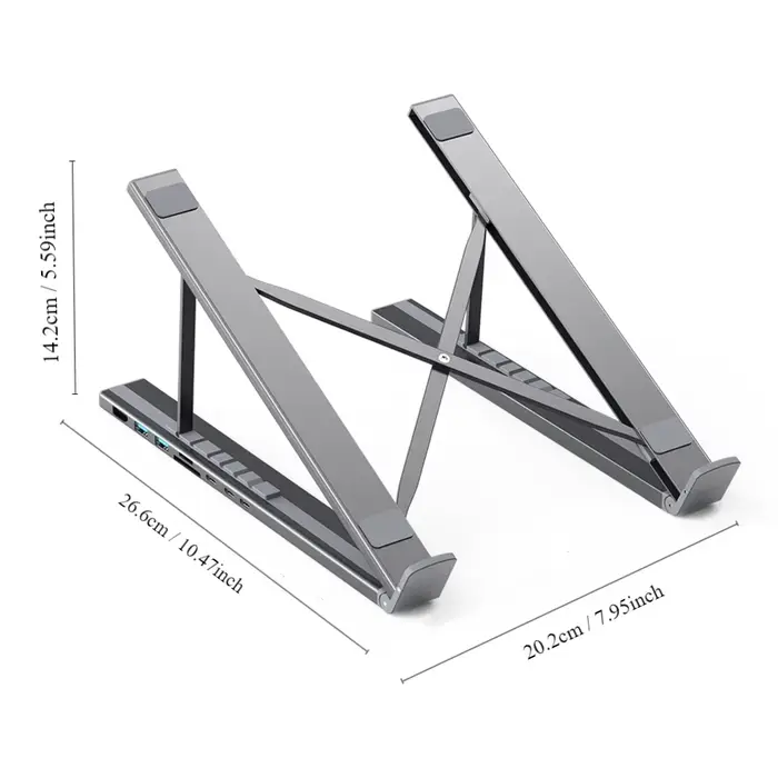 Station d'accueil pour ordinateur portable USB C 8 en 1 avec USB C
