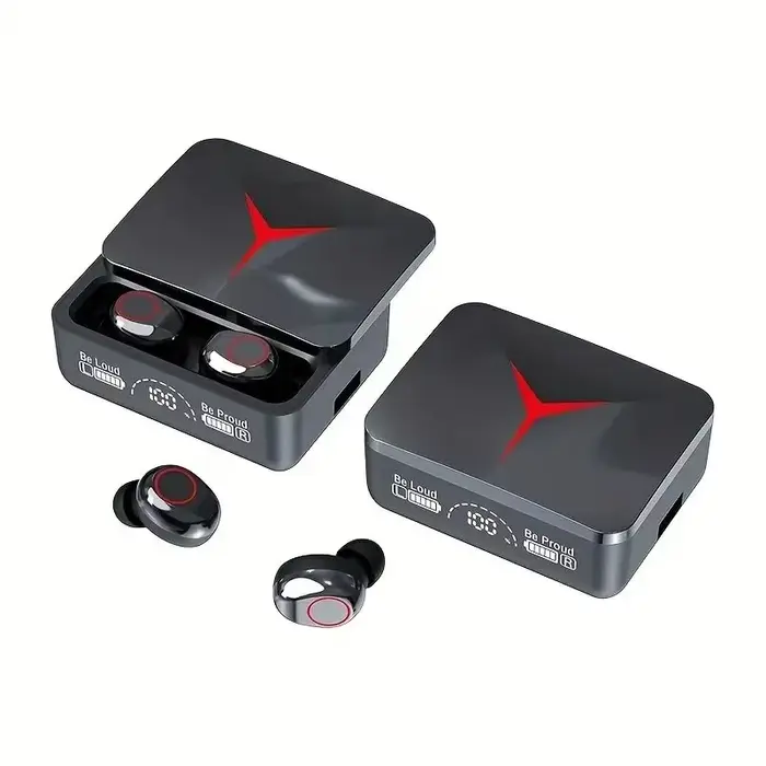 Écouteurs sans fil casques de jeu Bluetooth 5.3 stéréo sport écouteurs LED affichage numérique avec