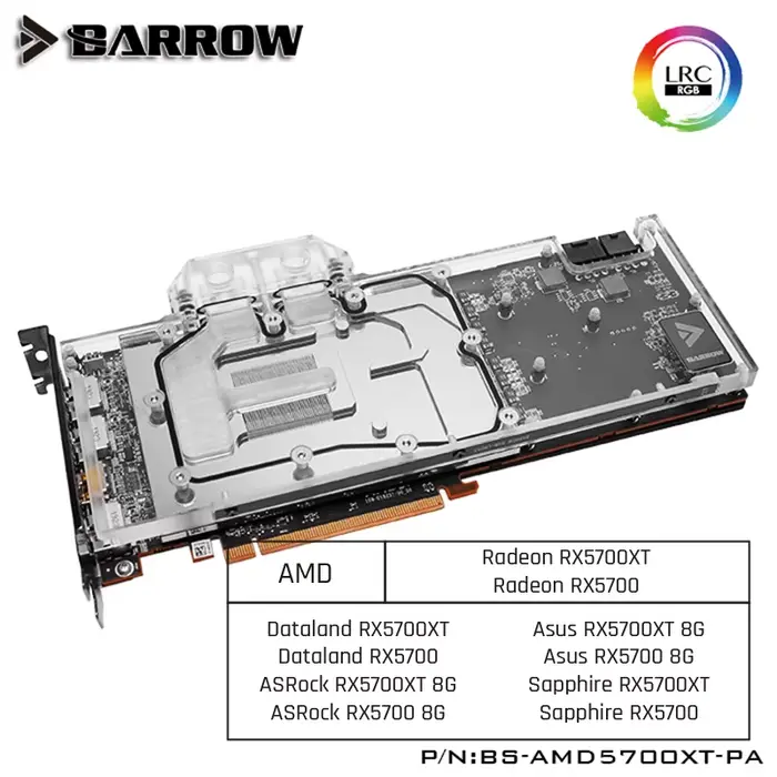 Barrow – blocs de refroidissement par eau pour AMD Founder Edition Radeon RX5700XT/RX5700