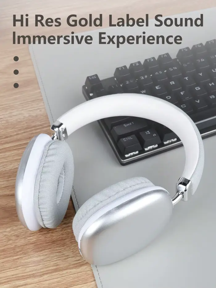 Casque Bluetooth sans fil supra-auriculaire HiFi pour musique et jeux