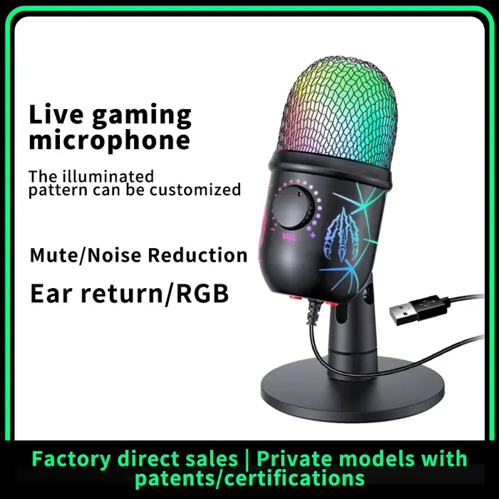 Microphone de jeu USB pour PC