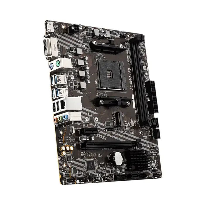 Carte mère MSI A520M-A PRO compatible avec les processeurs Ryzen 5 5600G
