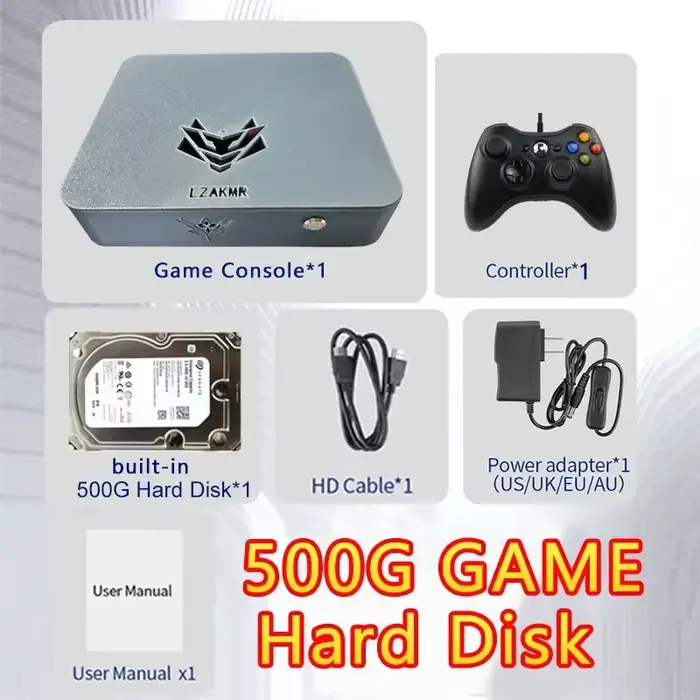 Expérience de jeu ultime - Boîte de jeu AK1 - Système de jeux Windows 11 2T/4T - 8G/16G de RAM avec 