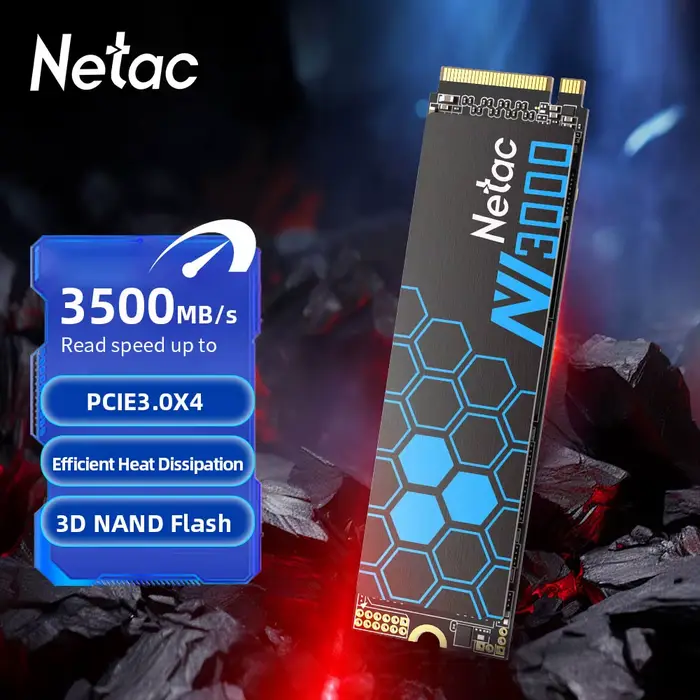 Netac SSD NVMe M2 250GB 500GB SSD 1TB 2TB SSD M.2 2280 PCIe3.0X4 disque SSD interne pour ordinateur