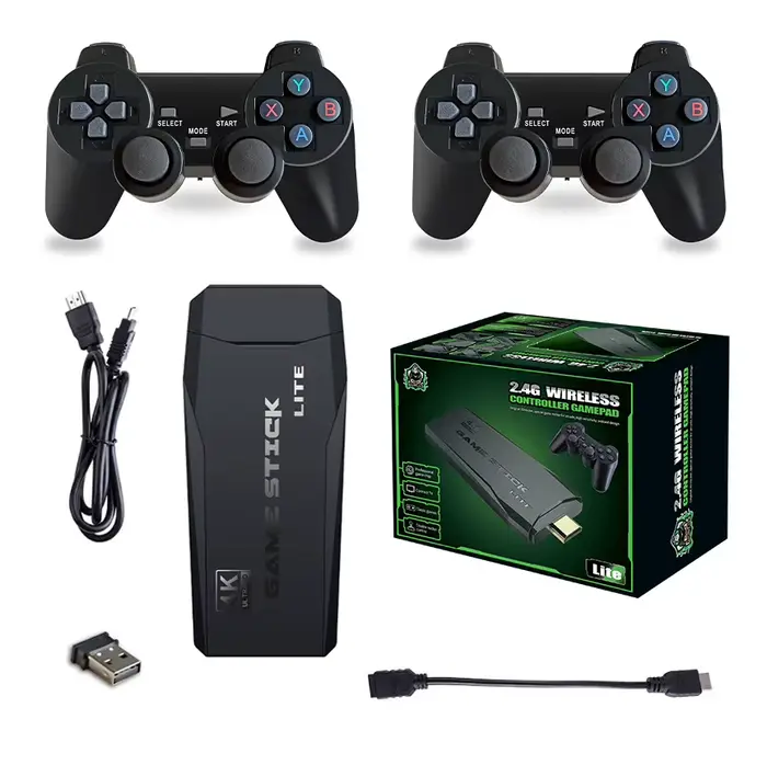 Console de jeu rétro M8 4K HDMI, double contrôleur sans fil 2.4G, plus de 20000 jeux, Plug & Play