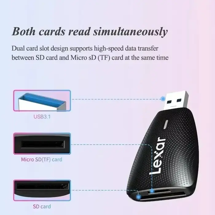 Lecteur de carte Lexar pour PC portable USB3.2 Type-C USB3.1 Lexar