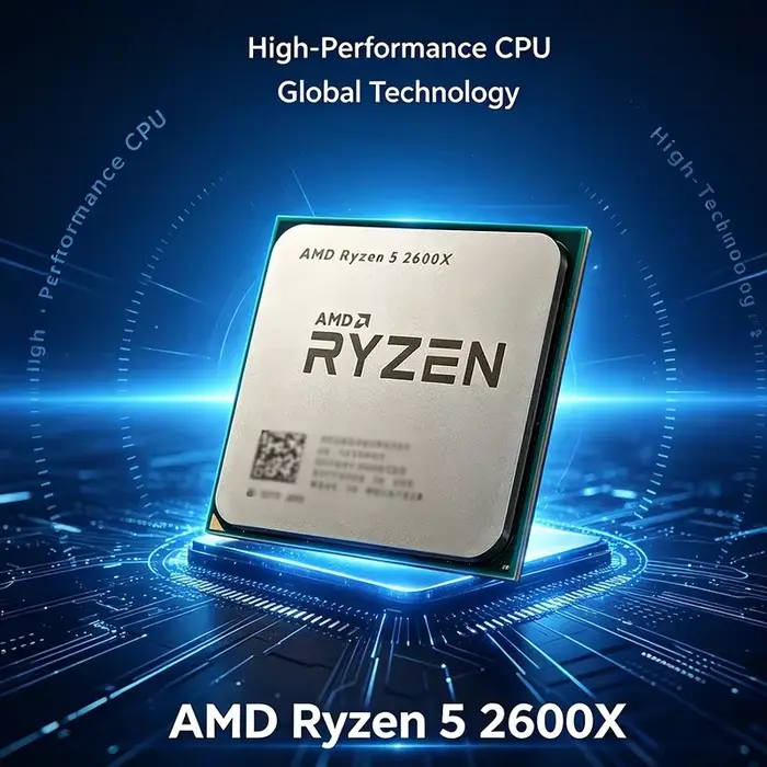 Processeur AMD Ryzen 5 R5 2600X pour le jeu, haute fréquence, stable, 95W, 3.6GHz, 12 threads, 6 cœurs, AM4, sans emballage, neuf