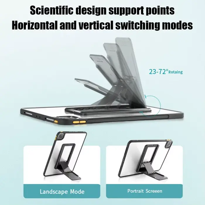 Support de tablette portable avec angle de stockage pliable