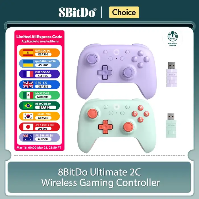 Contrôleur de jeu sans fil 8BitDo Ultimate 2C pour PC