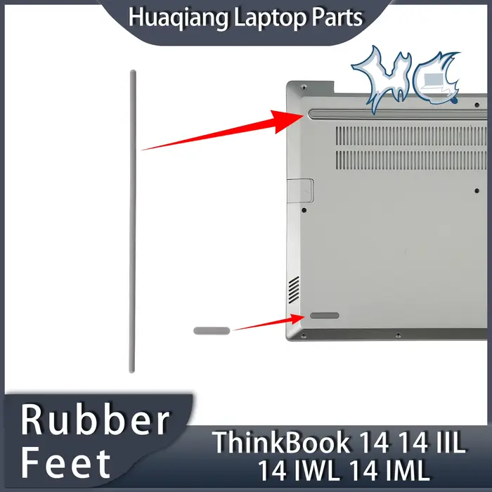 Coussinet en caoutchouc D Shell Pad pour Lenovo ThinkBook 14 14-IIL 14-IML 14-IWL