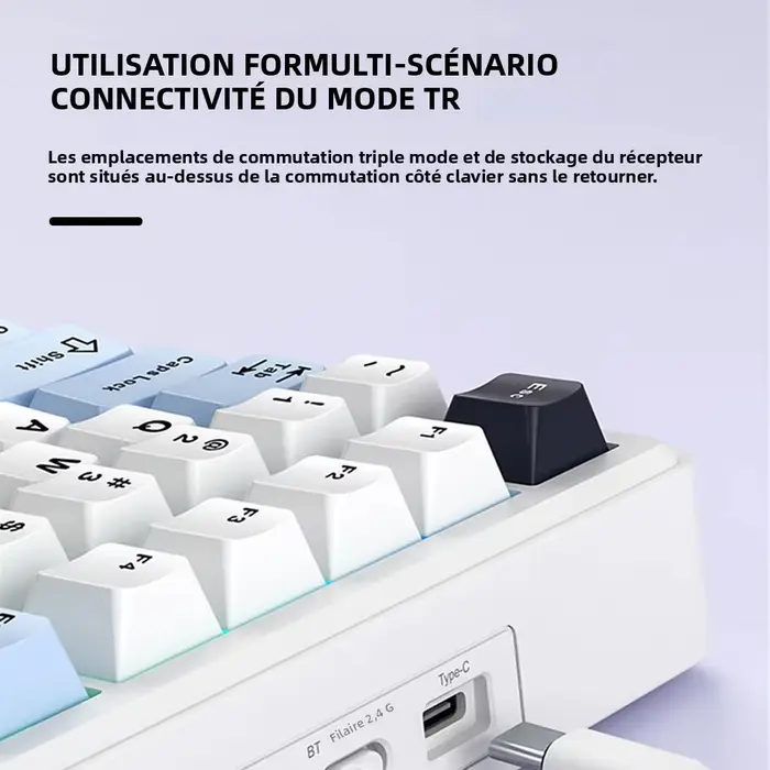 AULA F75 MAX clavier mécanique de jeu 75% filaire/Bluetooth/2.4G